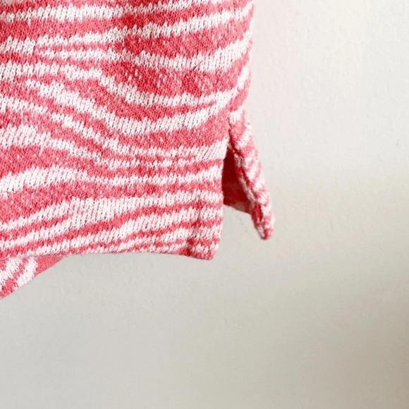 Zara salmon/pink and white high waisted stretchy shorts - Picture 6 of 8